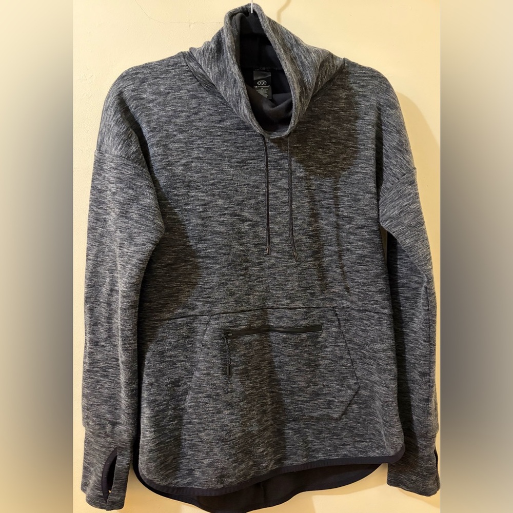 Funnel-neck Pullover Sweatshirt